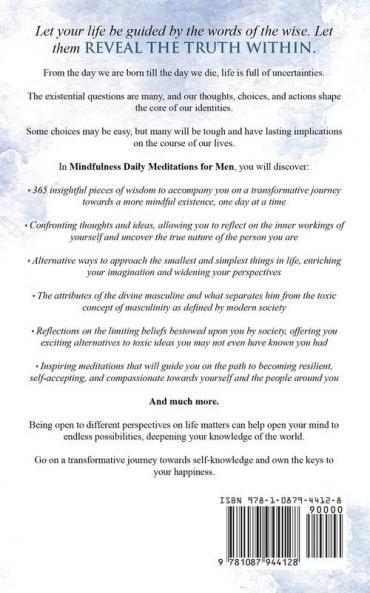 Mindfulness Daily Meditations for Men A Beginners Therapy Guide To Reduce Anxiety