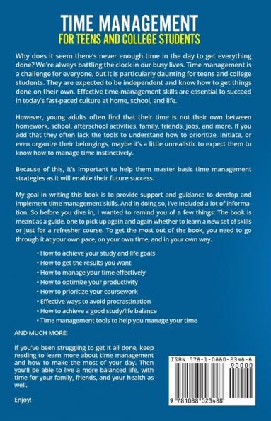Time Management For Teens And College Students