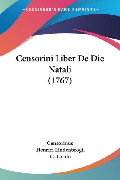 Censorini Liber De Die Natali