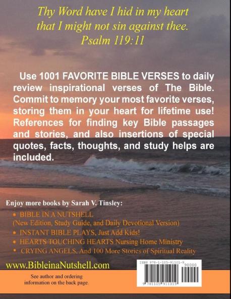 1001 FAVORITE BIBLE VERSES Verses for Inspiration and Memorization from All 66 Books of The Bible