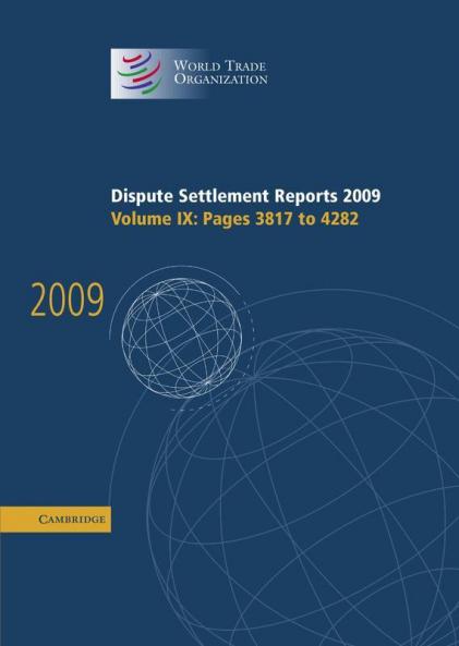 Dispute Settlement Reports 2009