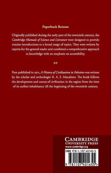 A History of Civilization in Palestine