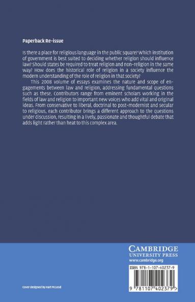 Law and Religion in Theoretical and Historical Context