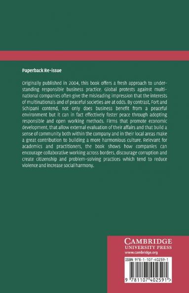 The Role of Business in Fostering Peaceful Societies