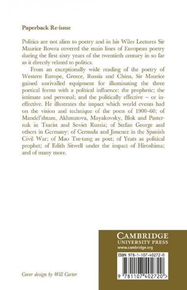 Poetry and Politics 1900 1960