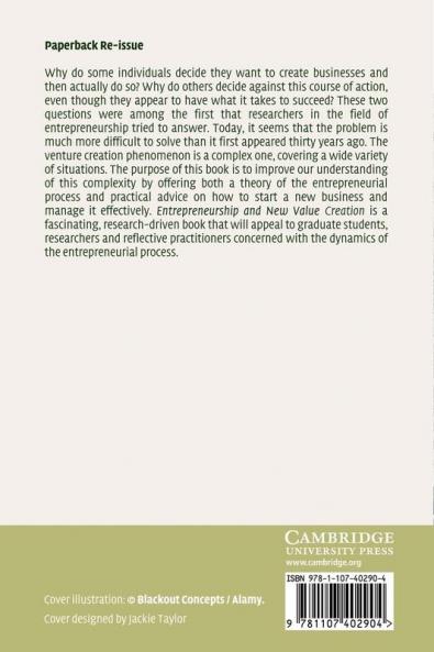 Entrepreneurship and New Value Creation