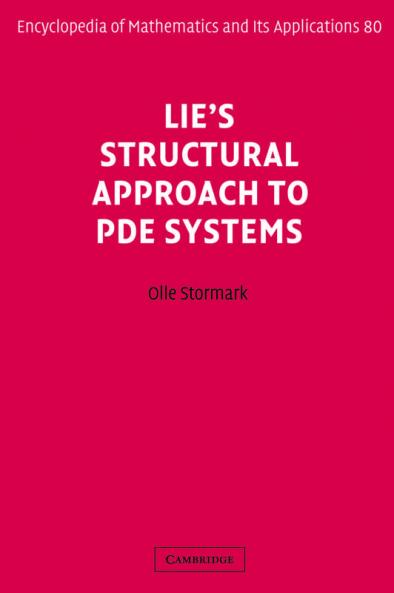 Lie's Structural Approach to Pde Systems