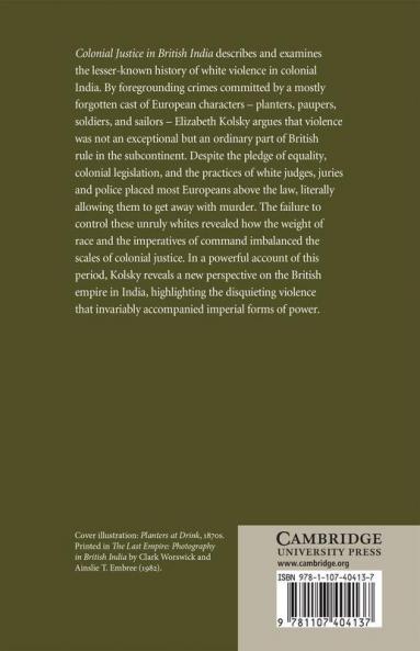Colonial Justice in British India