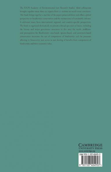 Biodiversity Conservation Law and Livelihoods