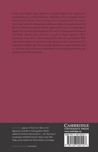Kant's Idea for a Universal History with a Cosmopolitan Aim