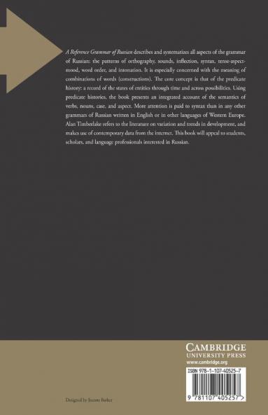 A Reference Grammar of Russian