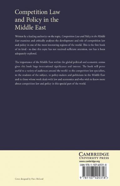 Competition Law and Policy in the Middle East