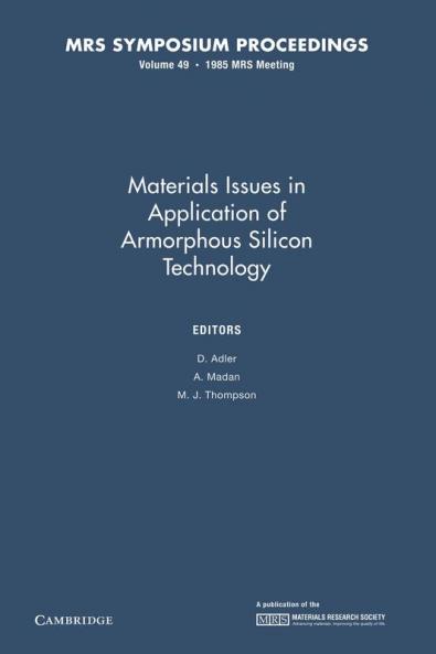 Materials Issues in Applications of Amorphous Silicon Technology