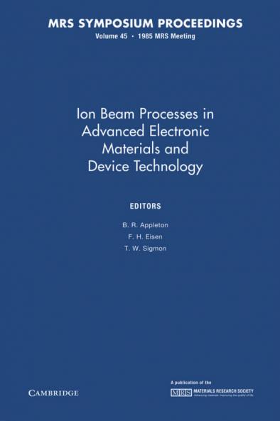 Ion Beam Processes in Advanced Electronic Materials and Device Technology