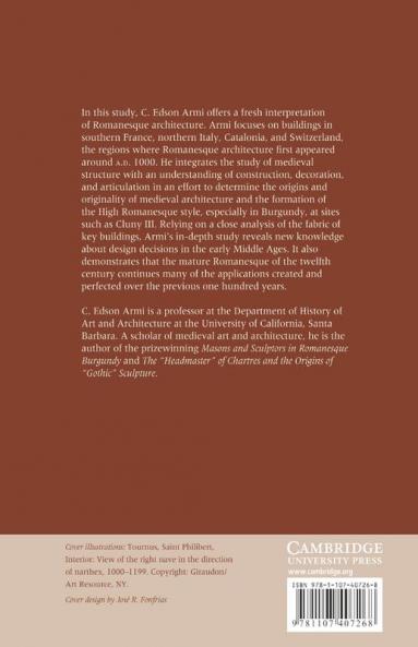 Design and Construction in Romanesque Architecture