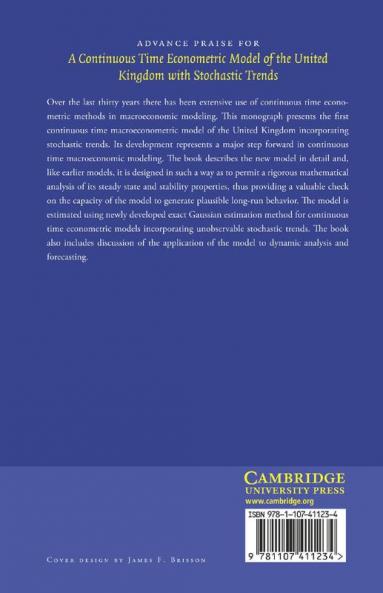 A Continuous Time Econometric Model of the United Kingdom with Stochastic Trends
