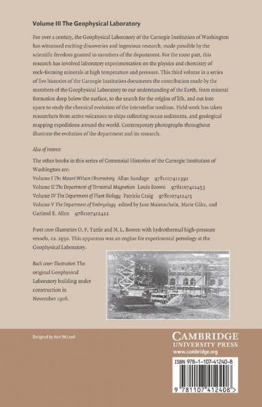 Centennial History of the Carnegie Institution of Washington Volume 3 . the Geophysical Laboratory