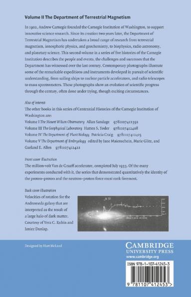 Centennial History of the Carnegie Institution of Washington Volume 2 . Department of Terrestrial Magnetism
