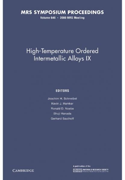 High-Temperature Ordered Intermetallic Alloys IX