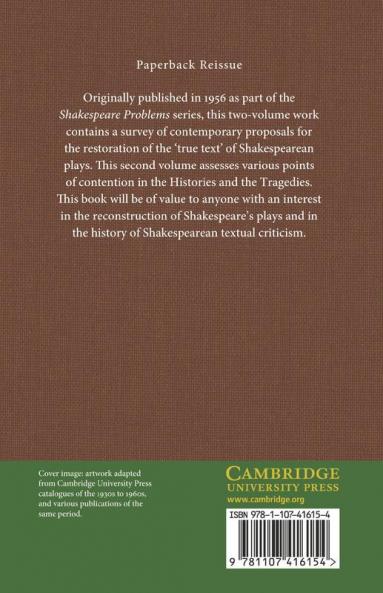 New Readings in Shakespeare