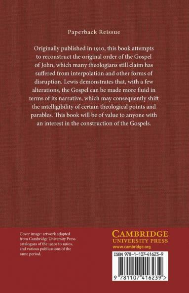 Disarrangements in the Fourth Gospel
