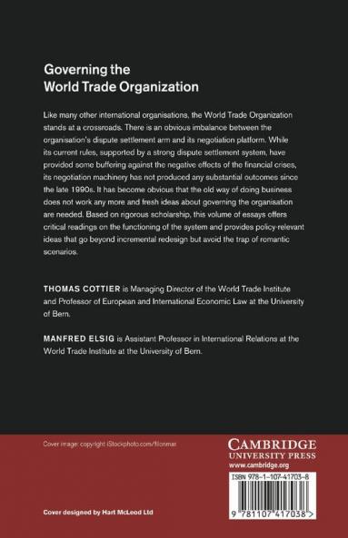 Governing the World Trade Organization