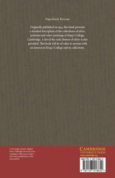 Catalogue of the Plate Portraits and Other Pictures at King's College Cambridge