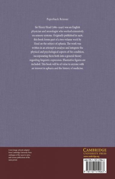 Aphasia and Kindred Disorders of Speech