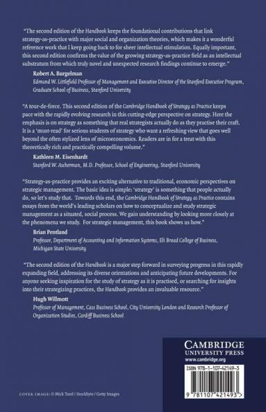 Cambridge Handbook of Strategy as Practice
