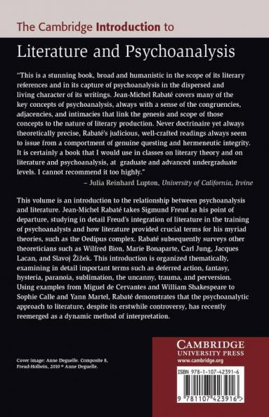 The Cambridge Introduction to Literature and Psychoanalysis