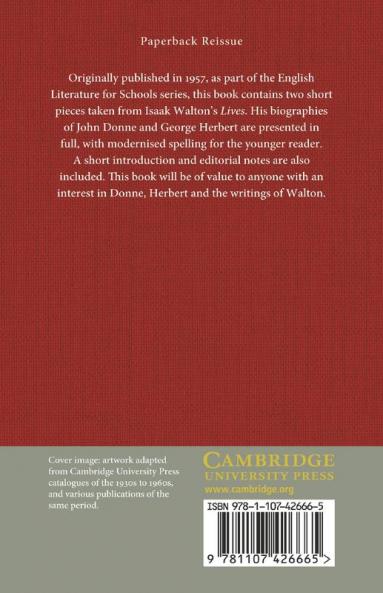 Lives of Donne and Herbert