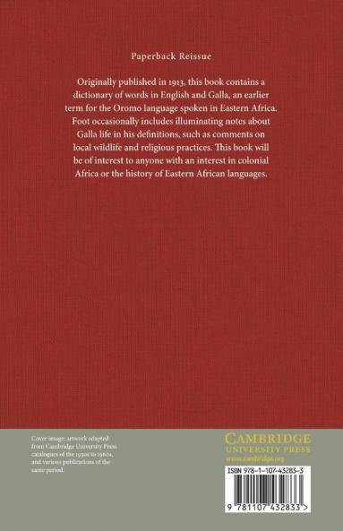 A Galla-English English-Galla Dictionary