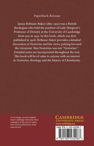 Nestorius and His Teaching