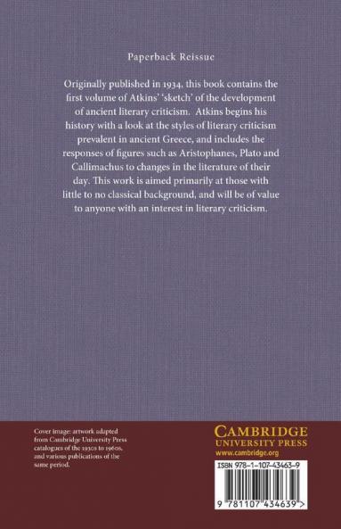 Literary Criticism in Antiquity