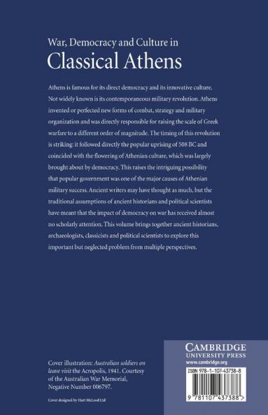 War Democracy and Culture in Classical             Athens