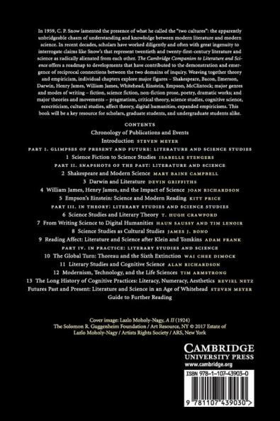 The Cambridge Companion to Literature and             Science