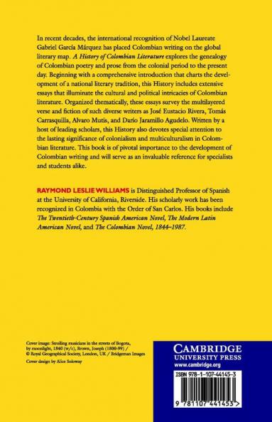 A History of Colombian Literature