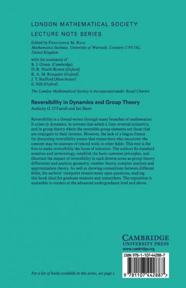 Reversibility in Dynamics and Group Theory