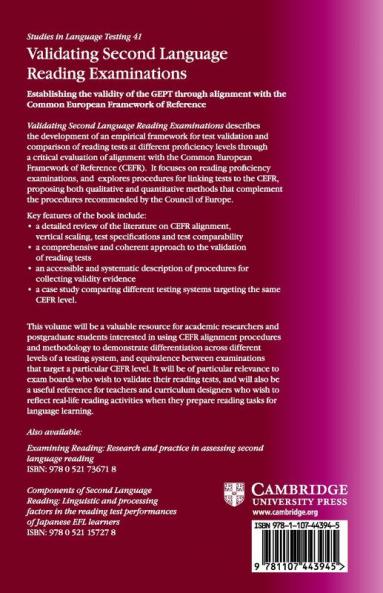 Validating Second Language Reading Examinations