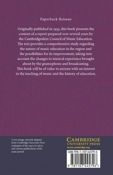 The Cambridgeshire Report on the Teaching of Music
