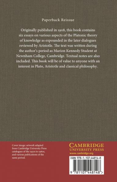 Six Essays on the Platonic Theory of Knowledge