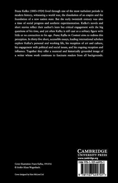 Franz Kafka in Context