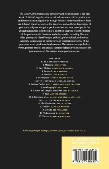 The Cambridge Companion to Literature and the Posthuman
