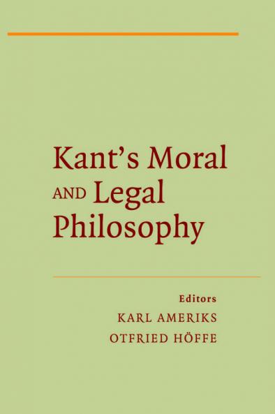 Kant's Moral and Legal Philosophy