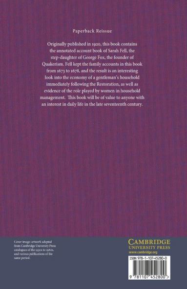 The Household Account Book of Sarah Fell of Swarthmoor Hall