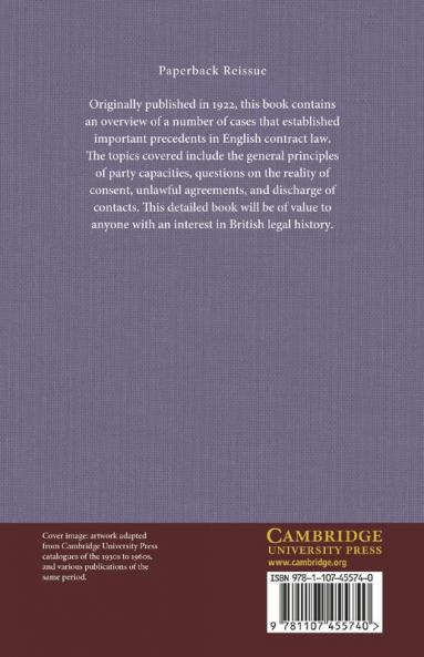 A Selection of Cases Illustrative of the Law of             Contract