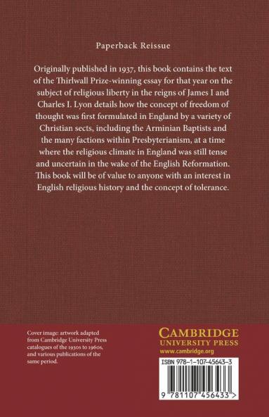 The Theory of Religious Liberty in England             1603-39