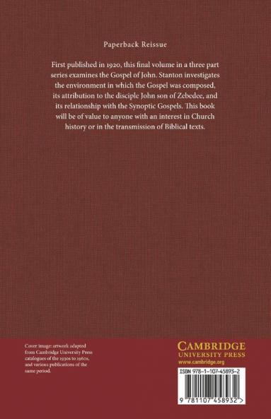 The Gospels as Historical Documents Part 3 the Fourth Gospel