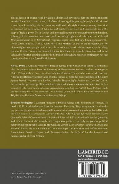 Criminal Disenfranchisement in an International Perspective