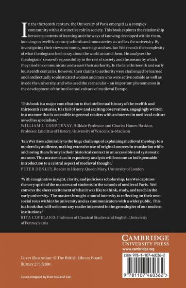 Intellectual Culture in Medieval Paris